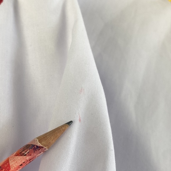 Traditional Ukrainian embroidered white blouse red tassels vyshyvanka size L - Picture 8 of 10